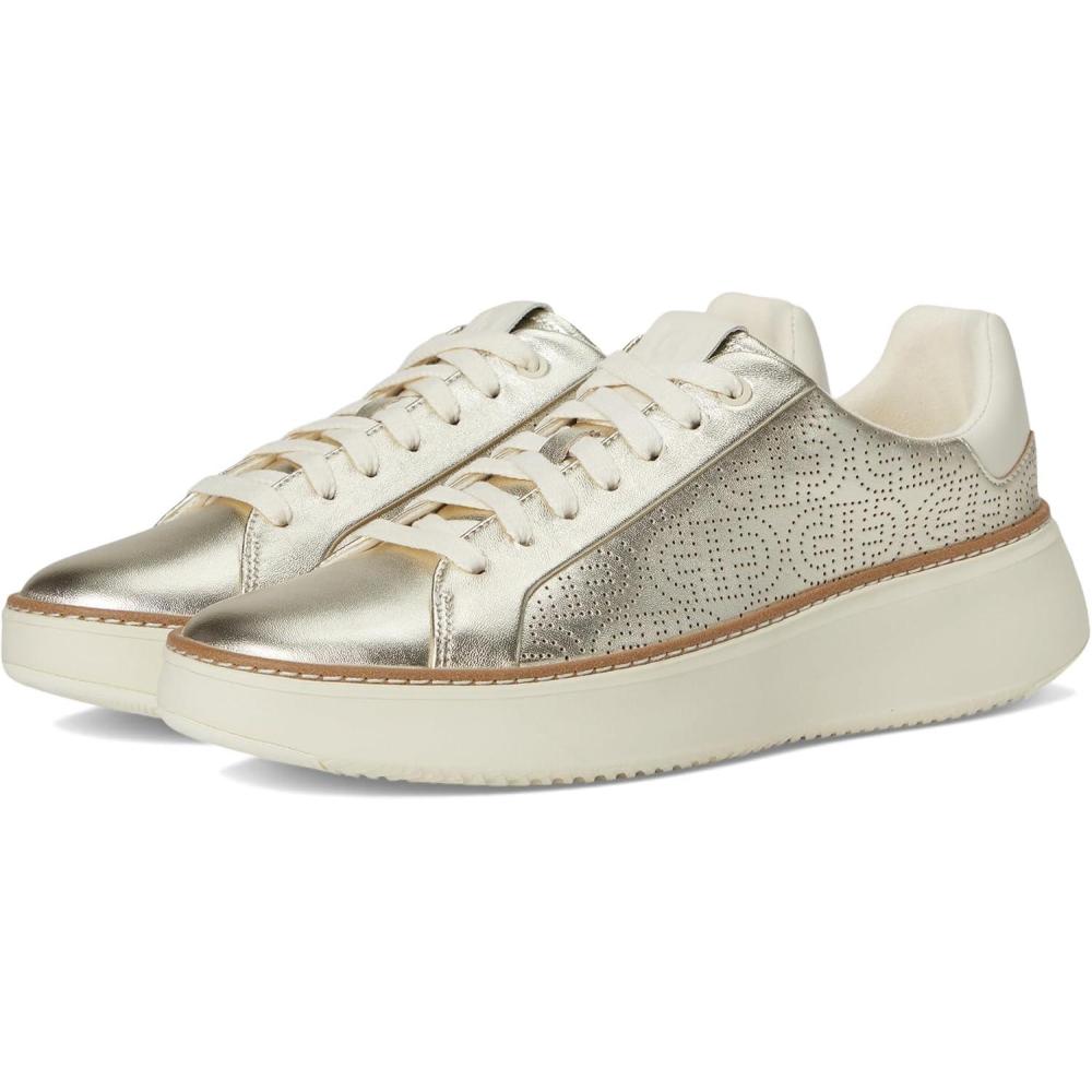 image:imageCole Haan Womens Grandpro Topspin Court SneakerSoft Gold MetallicPerforated Leather