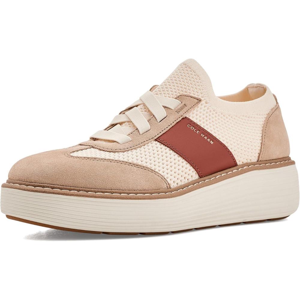 image:imageCole Haan Womens Originalgrand Max Stitchlite PlatformCh Tuscan Sand SdeAuburn Lthr