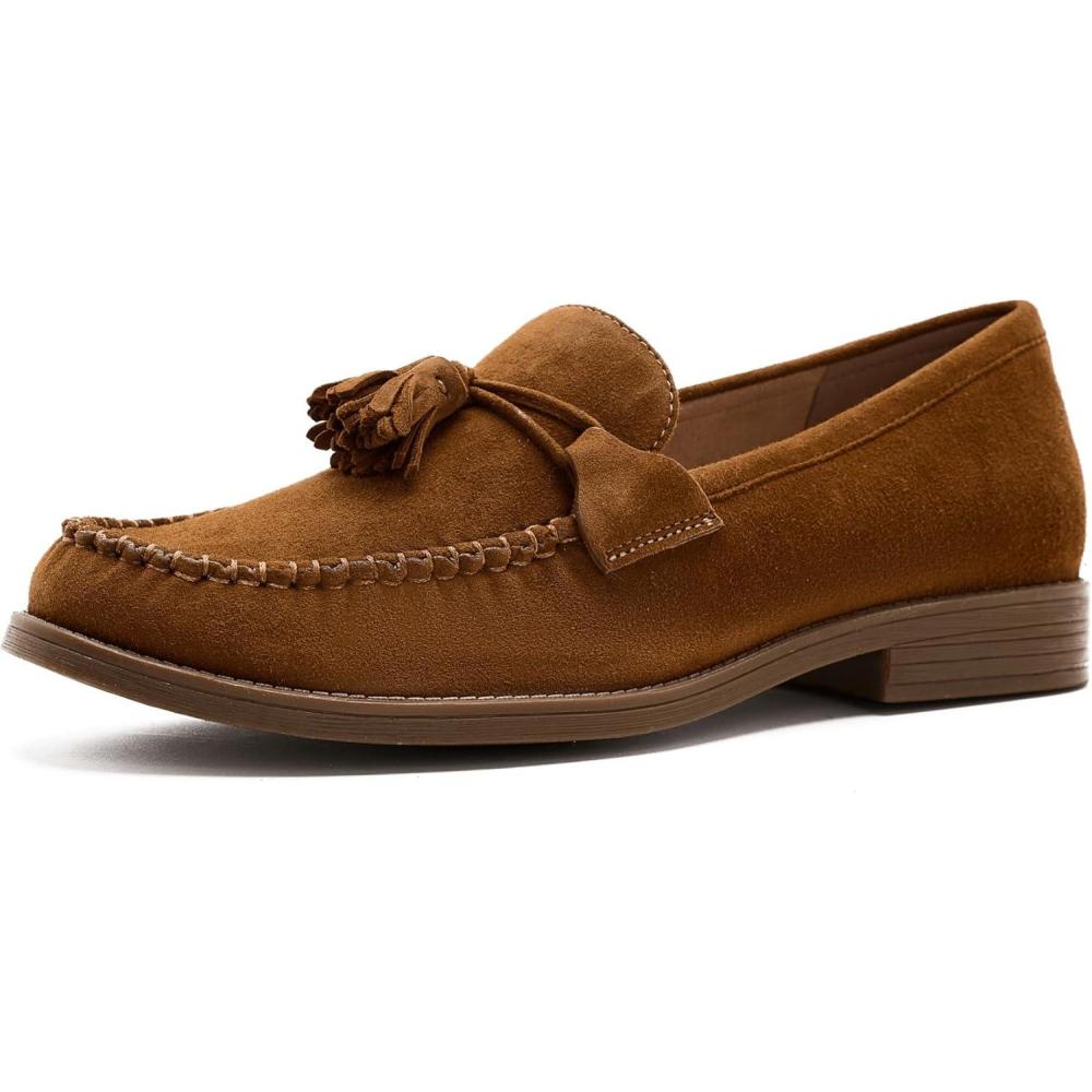 image:imageCole Haan Womens Stassi Soft Tassel LoafersTobacco Suede