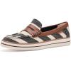 Black & Natural Stripe Canvas/British Tan Leather