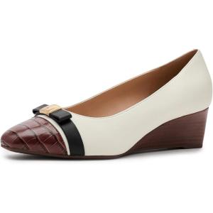 Cole Haan Women’s Go-to Malta Bow Wedges(Powder Leather)