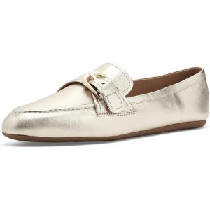 Cole Haan Women’s Grand Ambition Alette Buckle Loafers(Soft Gold Tumbled Leather)