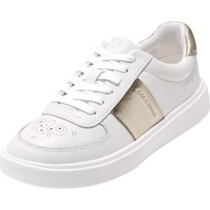 Cole Haan Women’s Grand Crosscourt Della(White/Soft Gold)