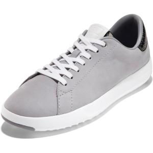 Cole Haan Women’s GrandPro Tennis Leather Lace OX Fashion Sneaker(Dapple Gray Tumbled)