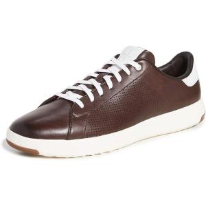 Cole Haan Women’s GrandPro Tennis Leather Lace OX Fashion Sneaker(Dark Brown/White)