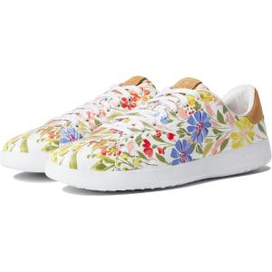 Cole Haan Women’s GrandPro Tennis Leather Lace OX Fashion Sneaker(Floral Print)