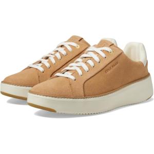 Cole Haan Women’s Grandpro Topspin Court Sneaker(Biscuit Suede/Ivory)