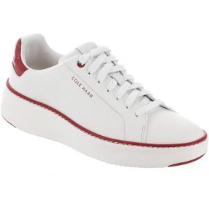 Cole Haan Women’s Grandpro Topspin Court Sneaker(White/Red Croc Print)