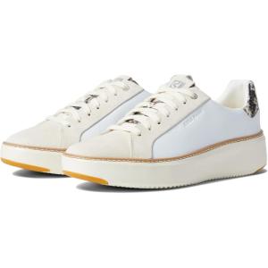 Cole Haan Women’s Grandpro Topspin Court Sneaker(White/Soho Snake Print)