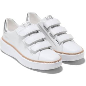 Cole Haan Women’s Grandpro Topspin Triple Strap(Optic White/Silver Birch)