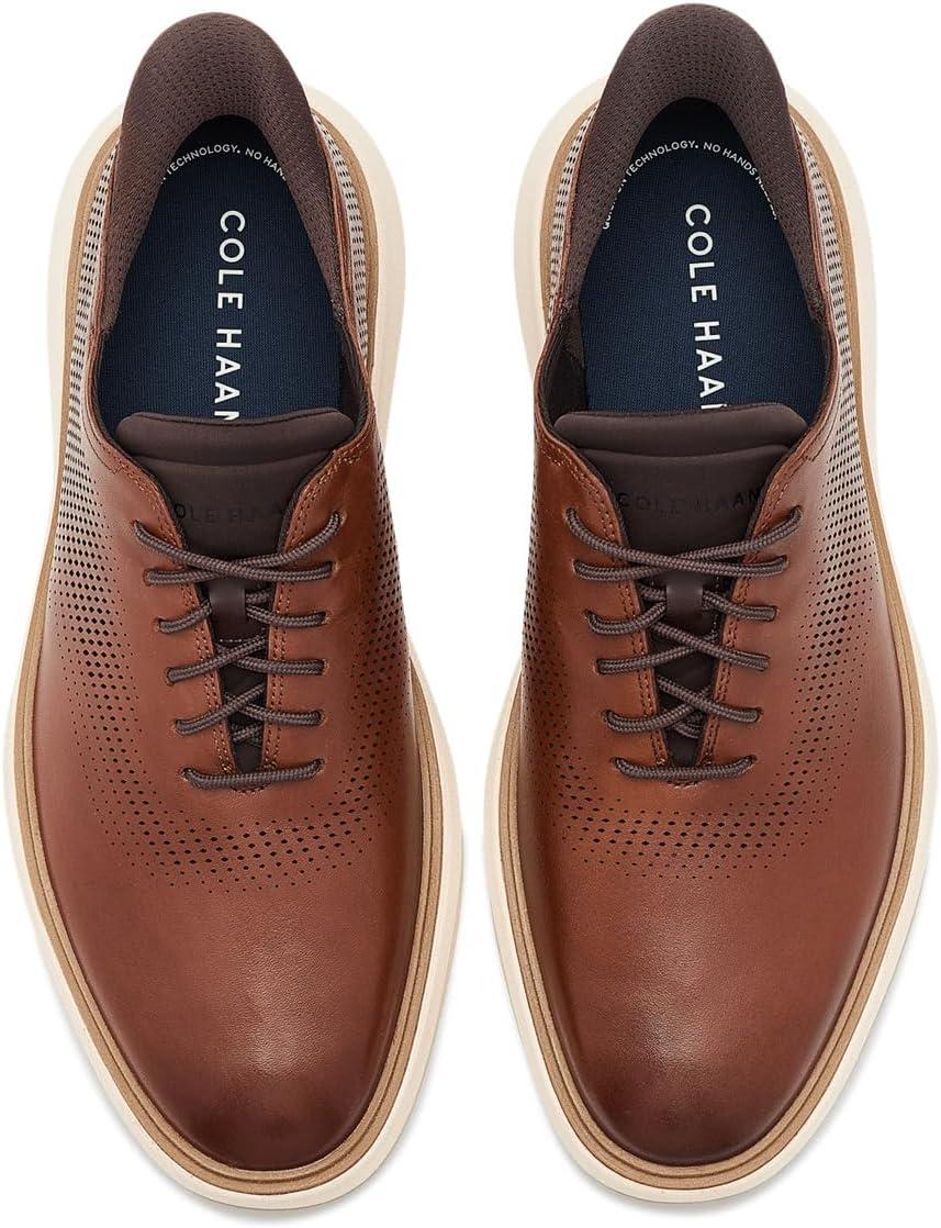 image:imageCole Haan Mens Grand Phaze QuickOn Laser Cut OxfordBritish TanDark Natural
