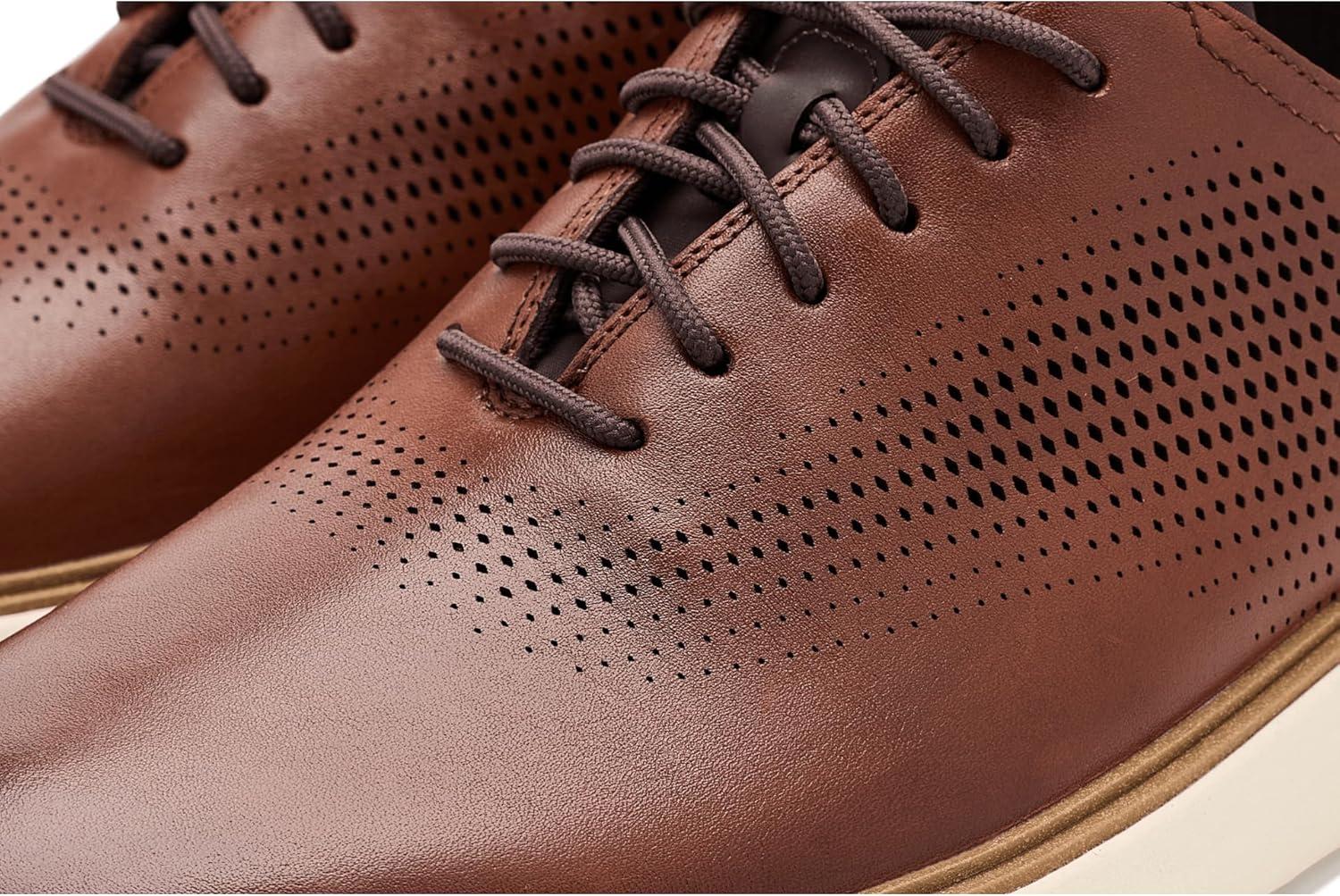 image:imageCole Haan Mens Grand Phaze QuickOn Laser Cut OxfordBritish TanDark Natural