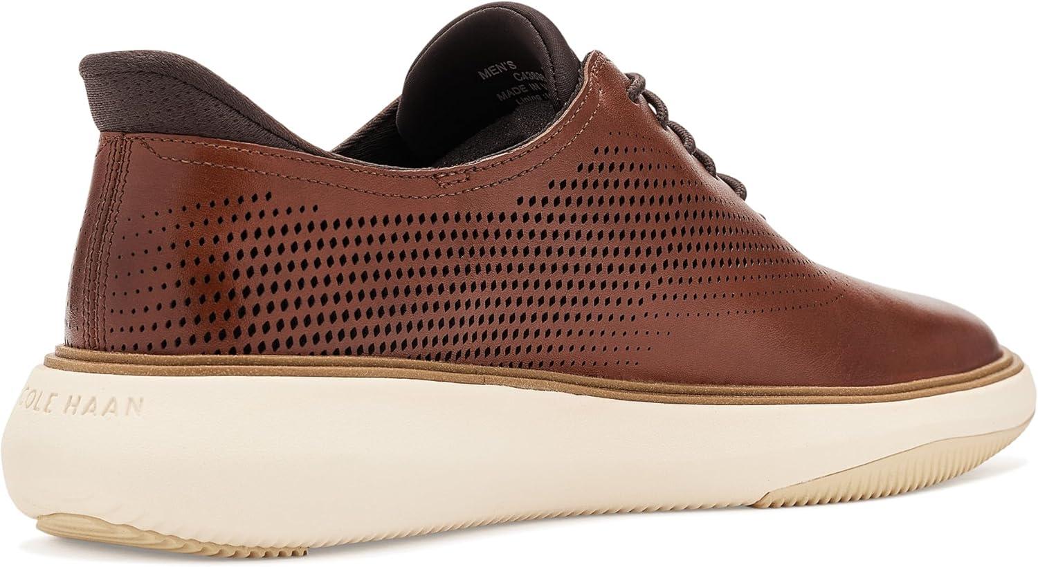 image:imageCole Haan Mens Grand Phaze QuickOn Laser Cut OxfordBritish TanDark Natural