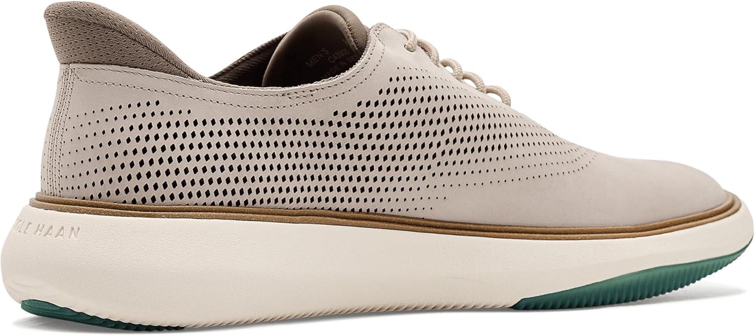 image:imageCole Haan Mens Grand Phaze QuickOn Laser Cut OxfordOxford Tan NubuckNavy BlazerIvory