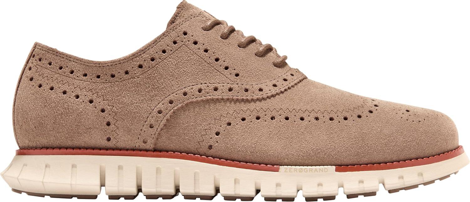 image:imageCole Haan Mens Zerogrand Remastered Wingtip OxfordLight Whiskey SuedeRedwoodAngora