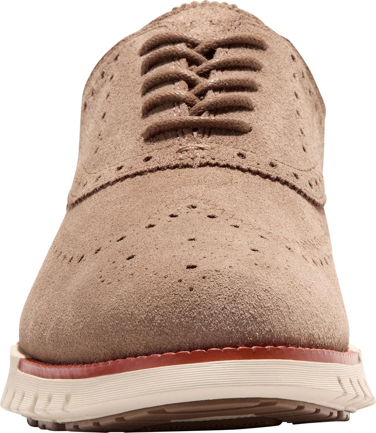 image:imageCole Haan Mens Zerogrand Remastered Wingtip OxfordLight Whiskey SuedeRedwoodAngora