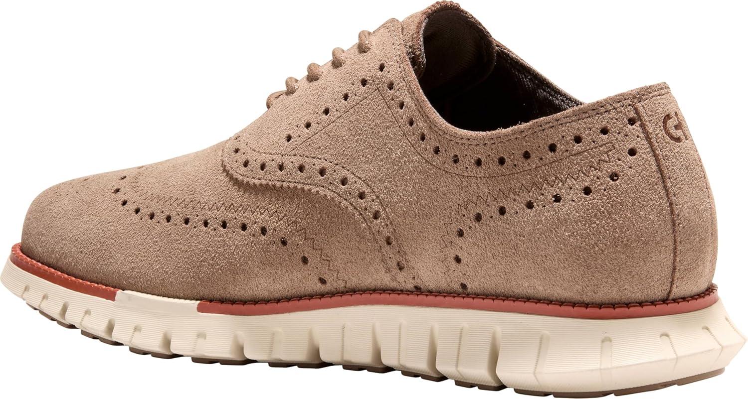 image:imageCole Haan Mens Zerogrand Remastered Wingtip OxfordLight Whiskey SuedeRedwoodAngora