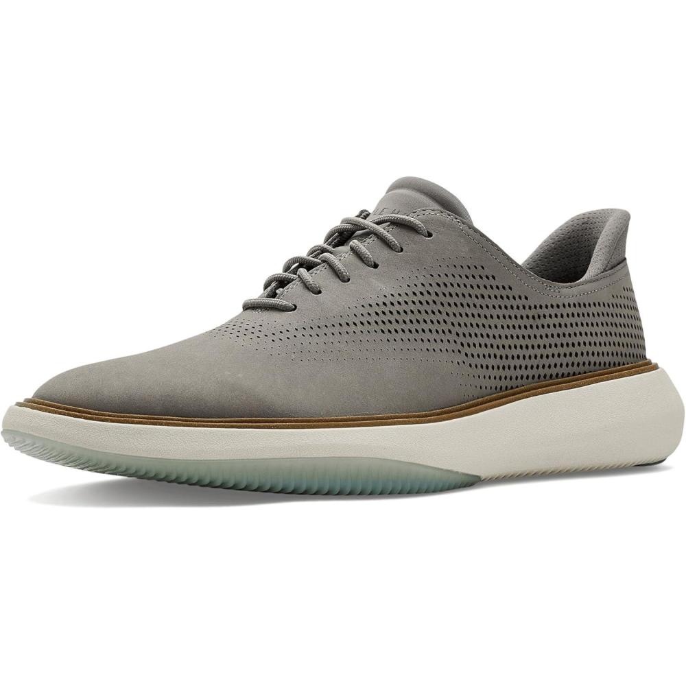 image:imageCole Haan Mens Grand Phaze QuickOn Laser Cut OxfordUltimate Gray NubuckTuscan SandIvory