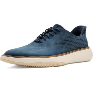 Cole Haan Men’s Grand Phaze Quick-On Laser Cut Oxford(Navy Blazer Nubuck/Natural/Ivory)