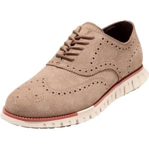 Cole Haan Men’s Zerogrand Remastered Wingtip Oxford(Light Whiskey Suede/Redwood/Angora)