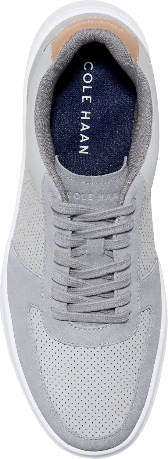 image:imageCole Haan Mens Grand Crosscourt Modern Perforated SneakersUltimate GrayOyster MushroomOptic White