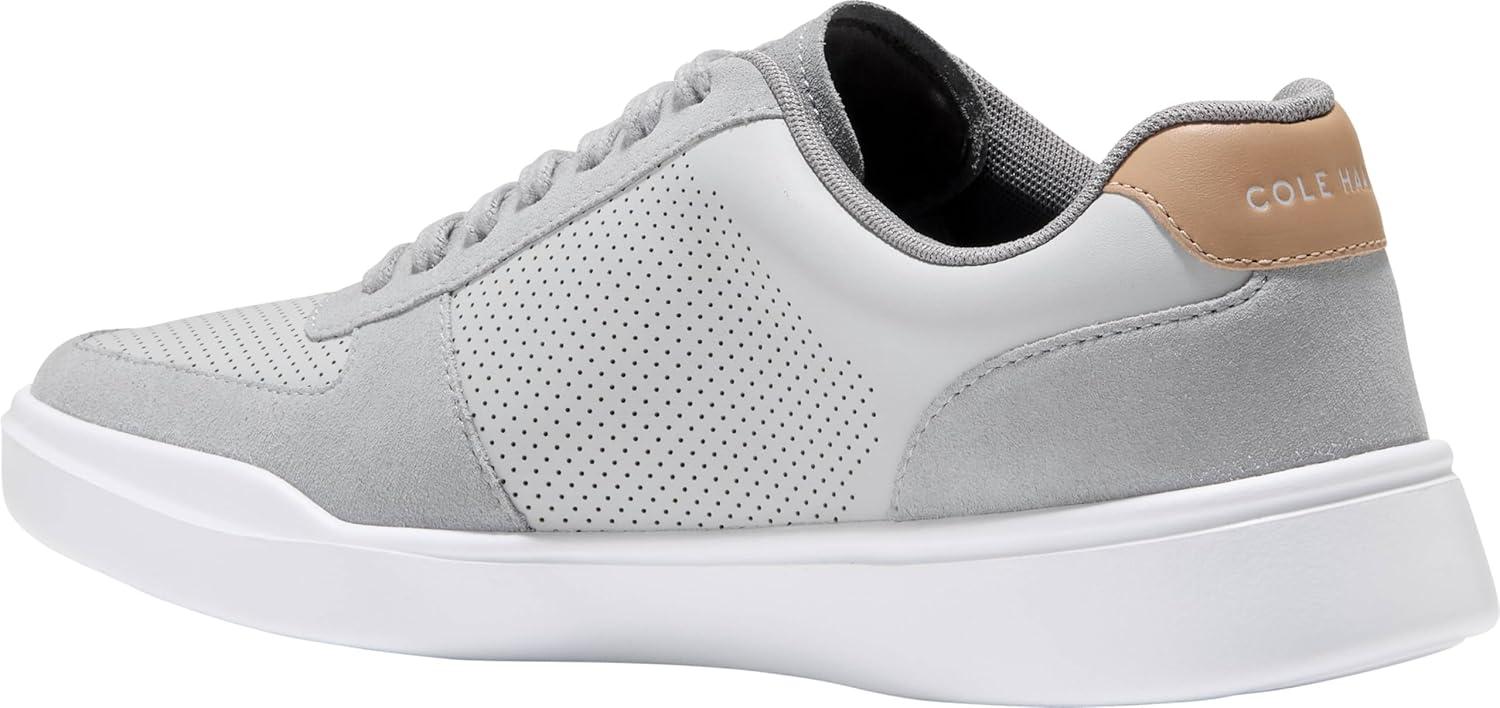 image:imageCole Haan Mens Grand Crosscourt Modern Perforated SneakersUltimate GrayOyster MushroomOptic White