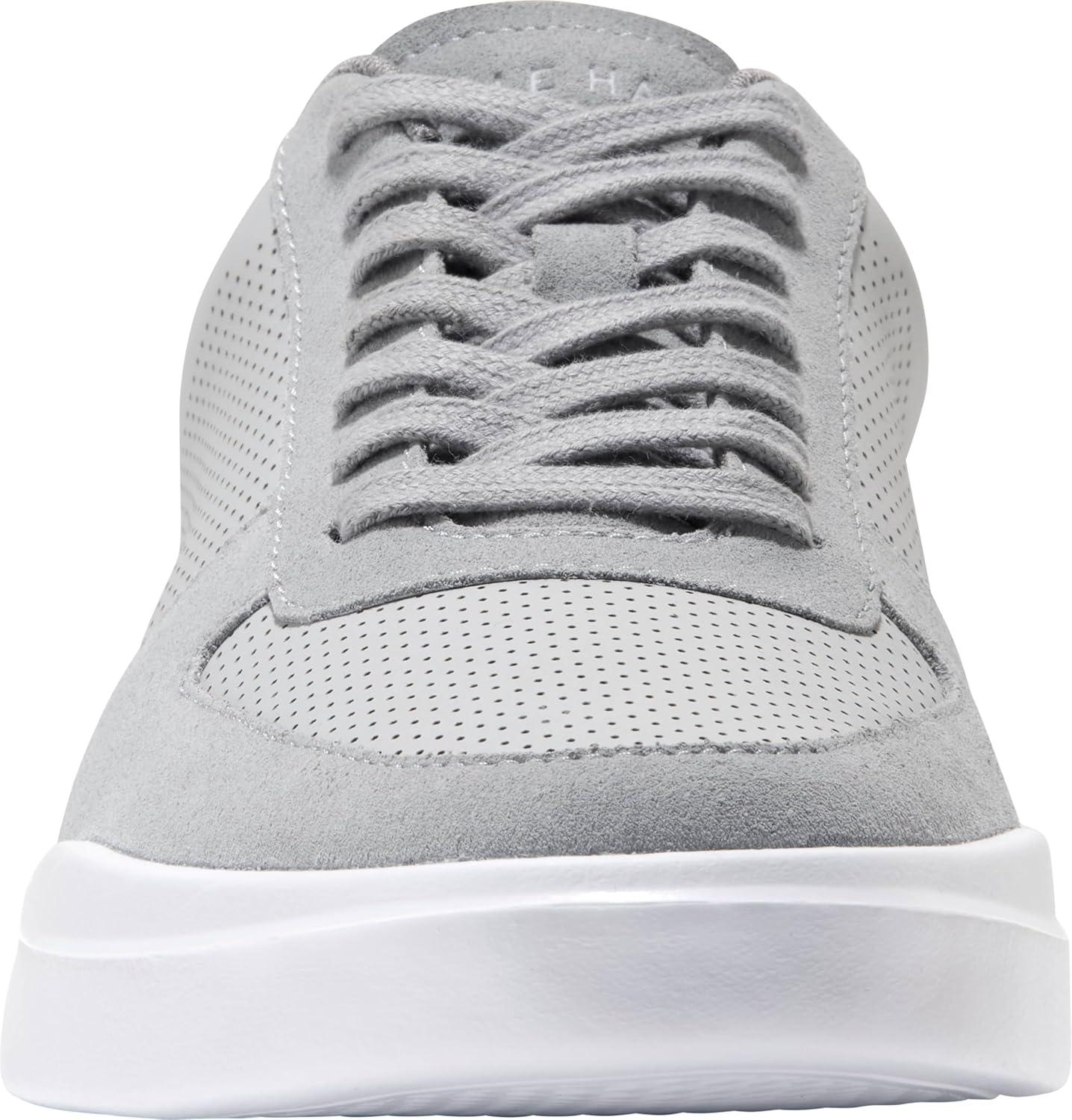 image:imageCole Haan Mens Grand Crosscourt Modern Perforated SneakersUltimate GrayOyster MushroomOptic White